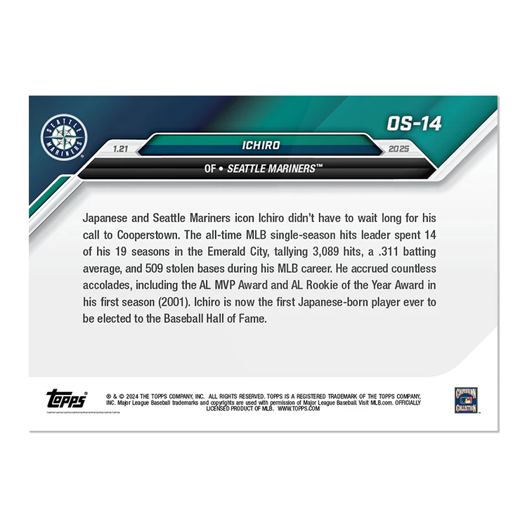 鈴木一朗 2025 Topps NOW 球員卡 Card OS-14