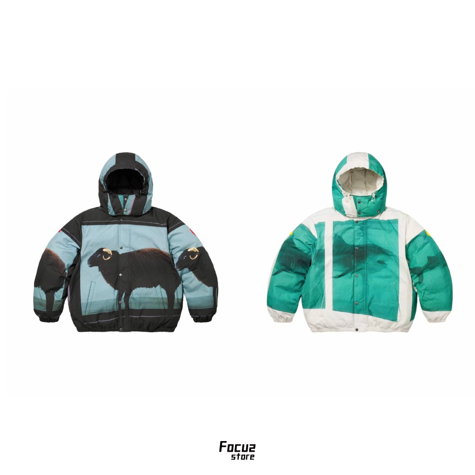 【Focus Store】預購 Damien Hirst x Supreme SS25 Week1 Down Puffer Jacket 動物印花 羽絨外套 兩色