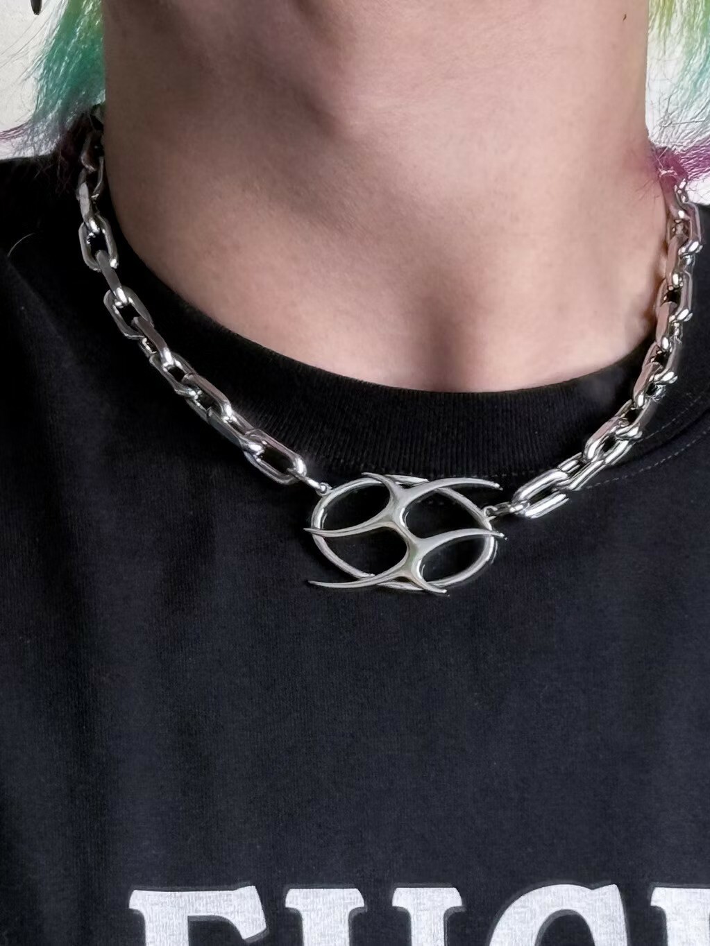 VVS/Project 金屬VVS Logo 鏈條項鏈 鈦鋼頸鍊 鎖骨鍊 不掉色 Chocker Necklace