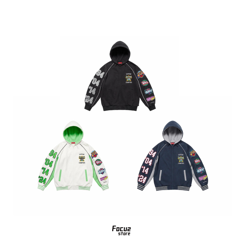 【Focus Store】預購 Supreme SS25 Week1 Playoffs Zip Up Hooded Sweatshirt 連帽拉鏈衛衣 三色