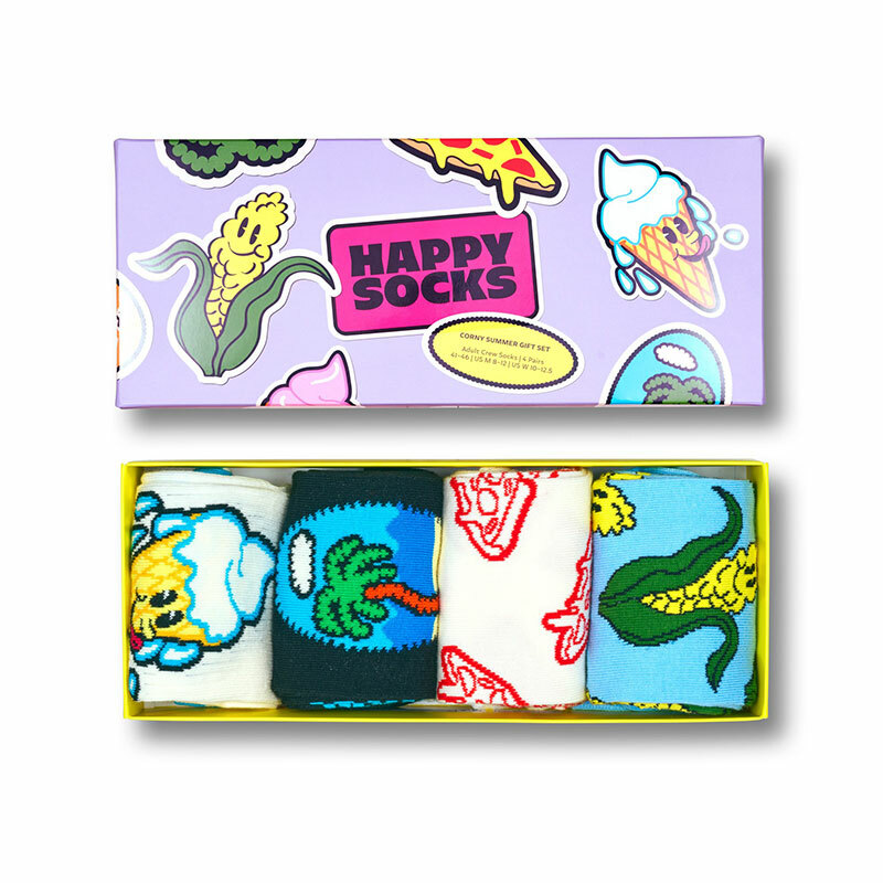 Happy Socks - 成人襪禮盒裝 Corny 夏季 4件套