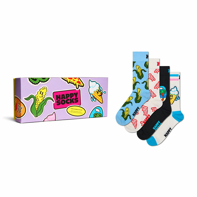Happy Socks - 成人襪禮盒裝 Corny 夏季 4件套