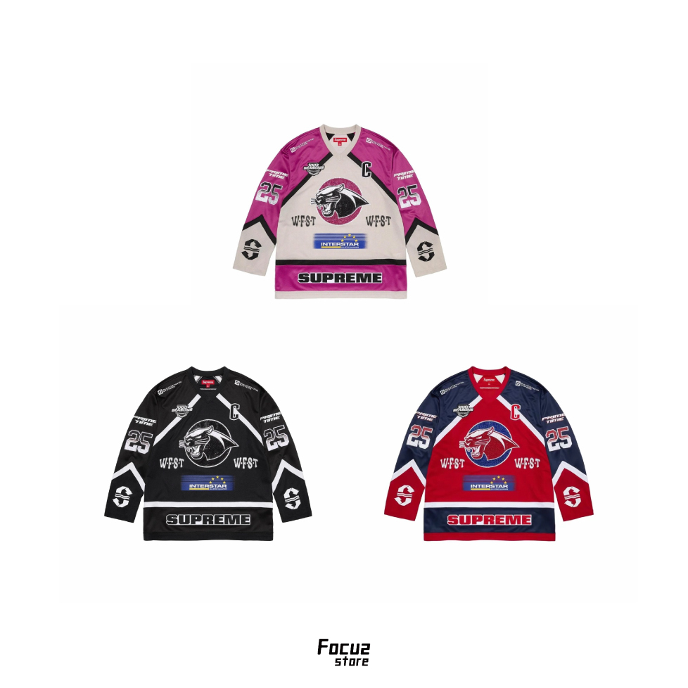【Focus Store】預購 Supreme SS25 Week1 Rhinestone Hockey Jersey 冰球球衣 三色