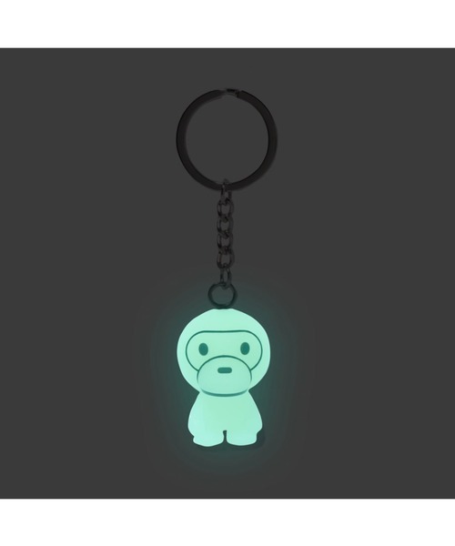2025AW A BATHING APE BAPE GLOW IN THE DARK BABY MILO KEYCHAIN 吊飾 夜光 螢光 鑰匙圈 現貨 2L70182010