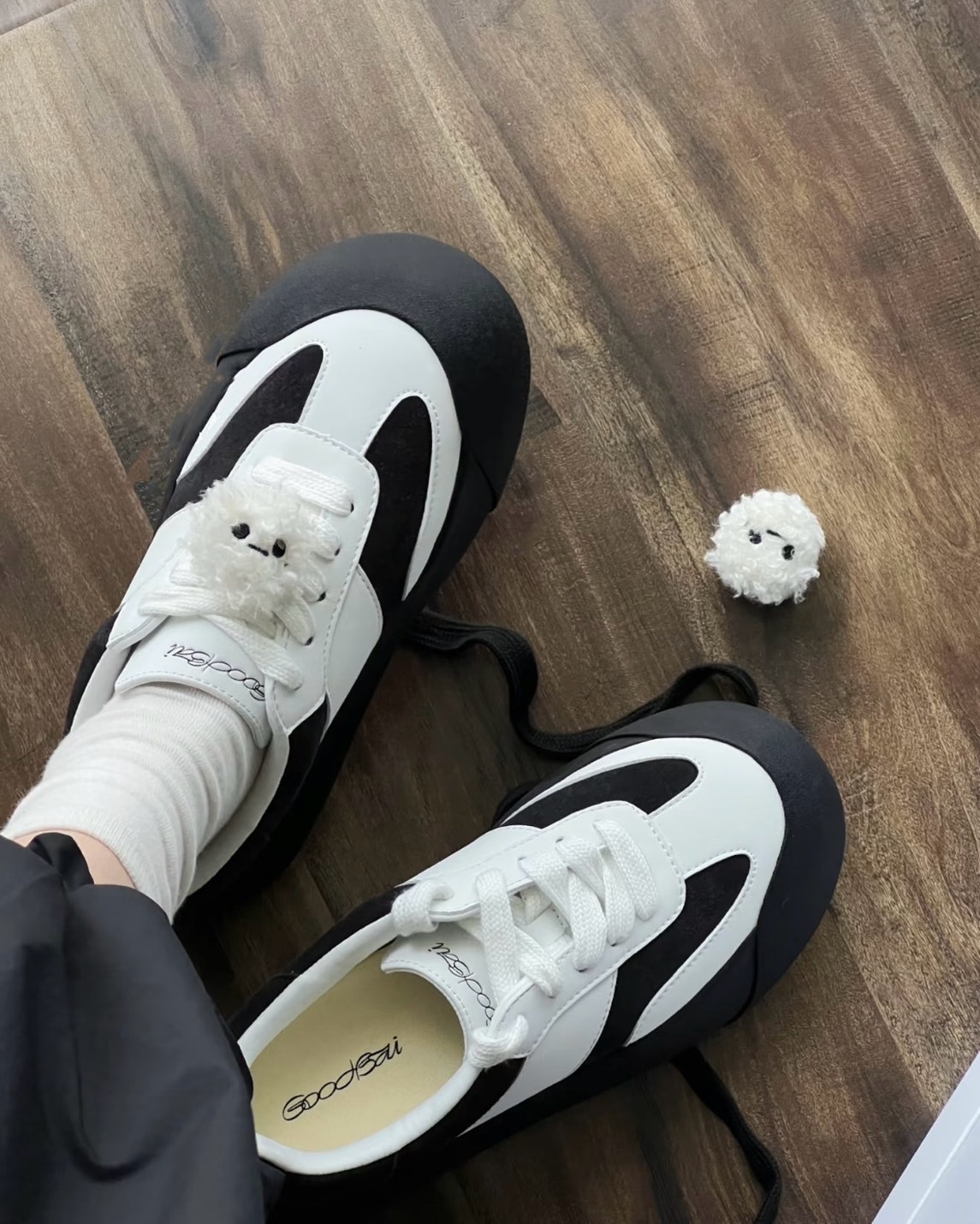 【現貨】Good bai DUM DUM 厚底 蓬蓬鞋 黑白