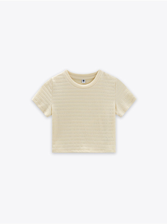 【期間限定】坑條短版上衣