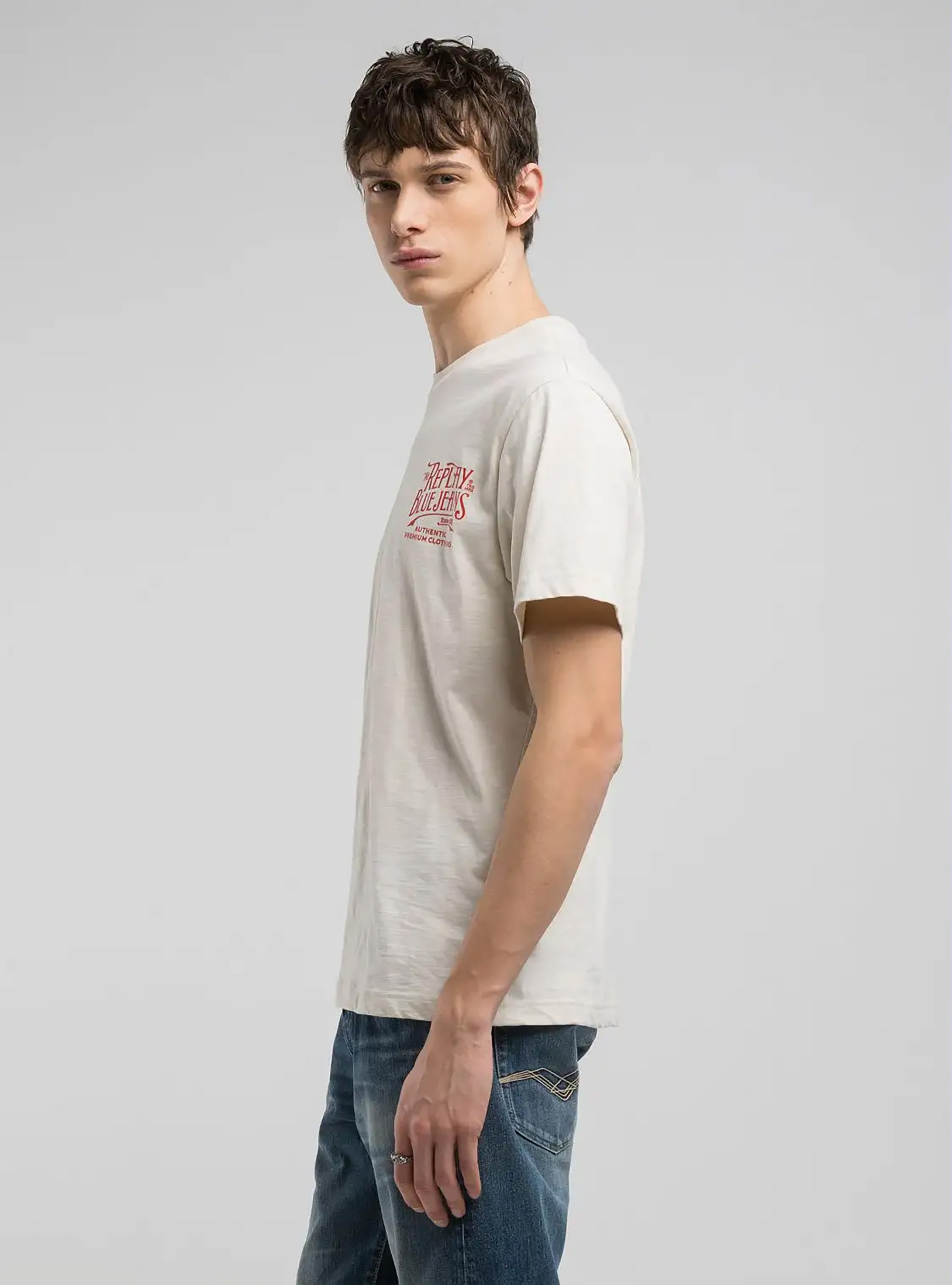 REPLAY BLUE JEANS白色短袖T恤