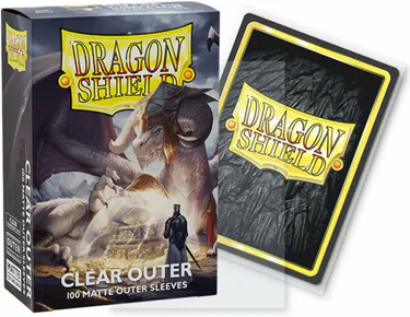 Dragon Shield 100 - Standard Deck Protector Outer Sleeves - Matte Clear - AT-13002