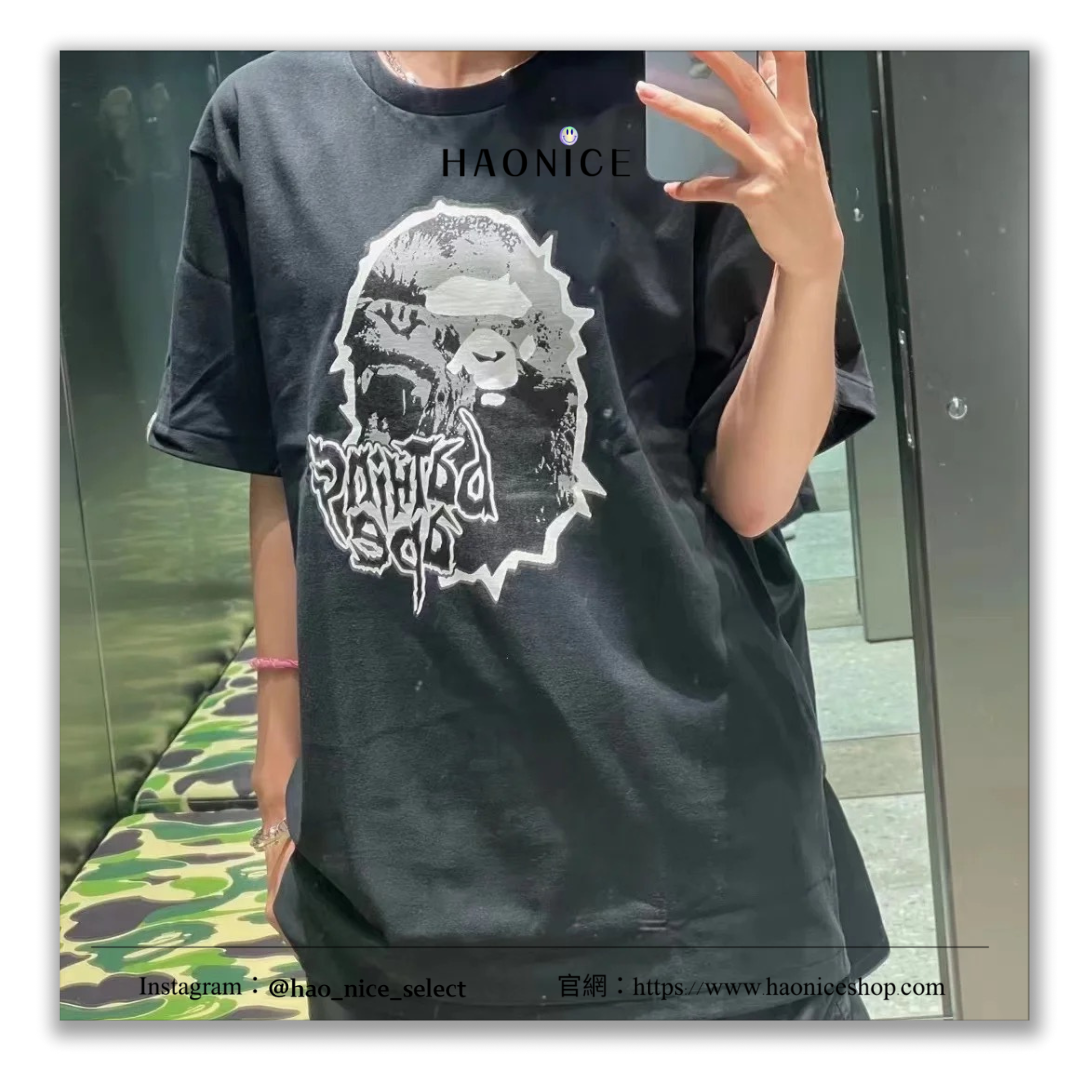 【HAO NICE 】香港經銷商🇭🇰100%日本🇯🇵正品 日本潮流BAPE MAD APE HEAD TEE 瘋狂 憤怒大猿人頭LOGO 百搭款 XX273