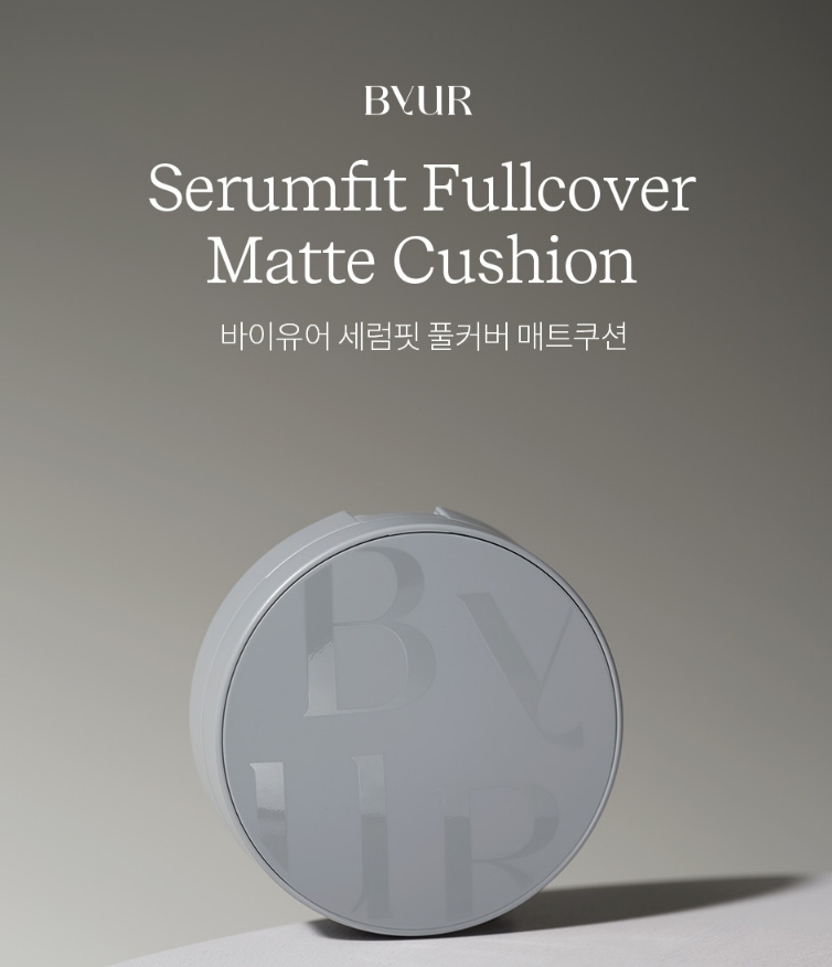 韓國精選 Byur Serumfit Fullcover Matte Cushion 全效遮瑕光感氣墊粉底 V1(SPF50+ / PA++++)15G