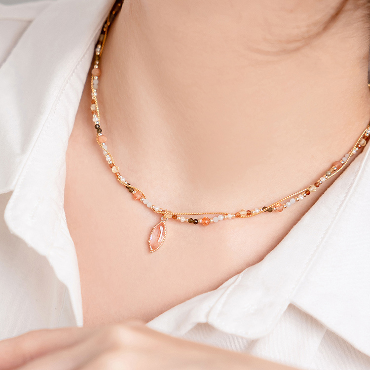 偶然的意亂情迷 – 金草莓晶 – 項鍊