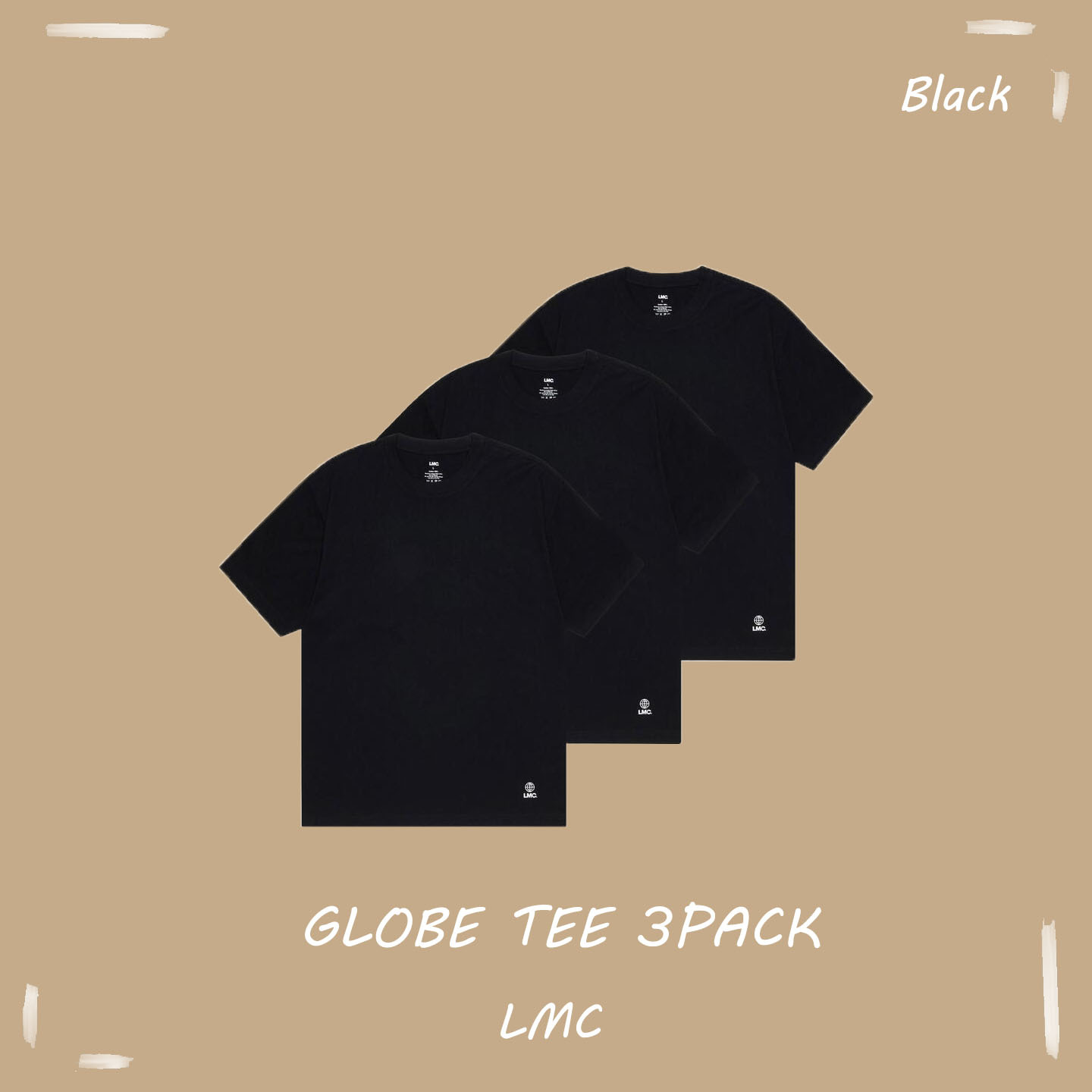 【OWN】LMC 春夏 休閒 短袖 上衣 透氣 涼爽 不分男女 黑色