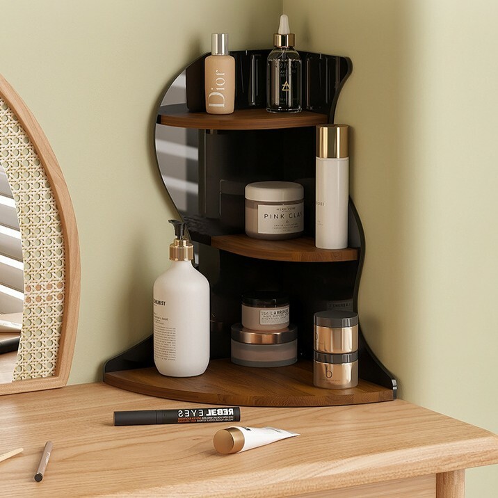 《5754》高級感波浪造型多層轉角收納架