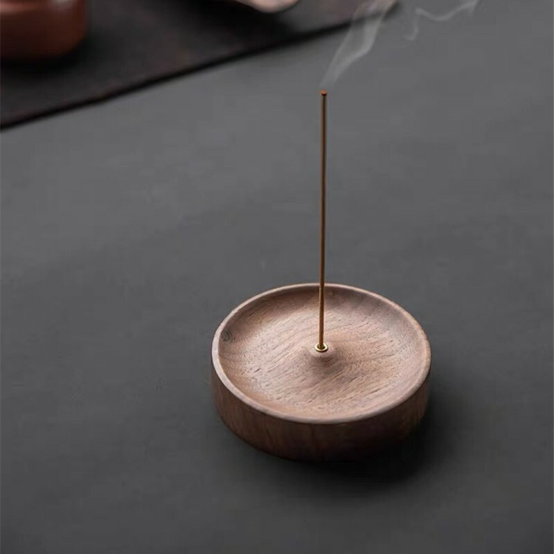 《5755》儀式感黑胡桃線香實木家用底座