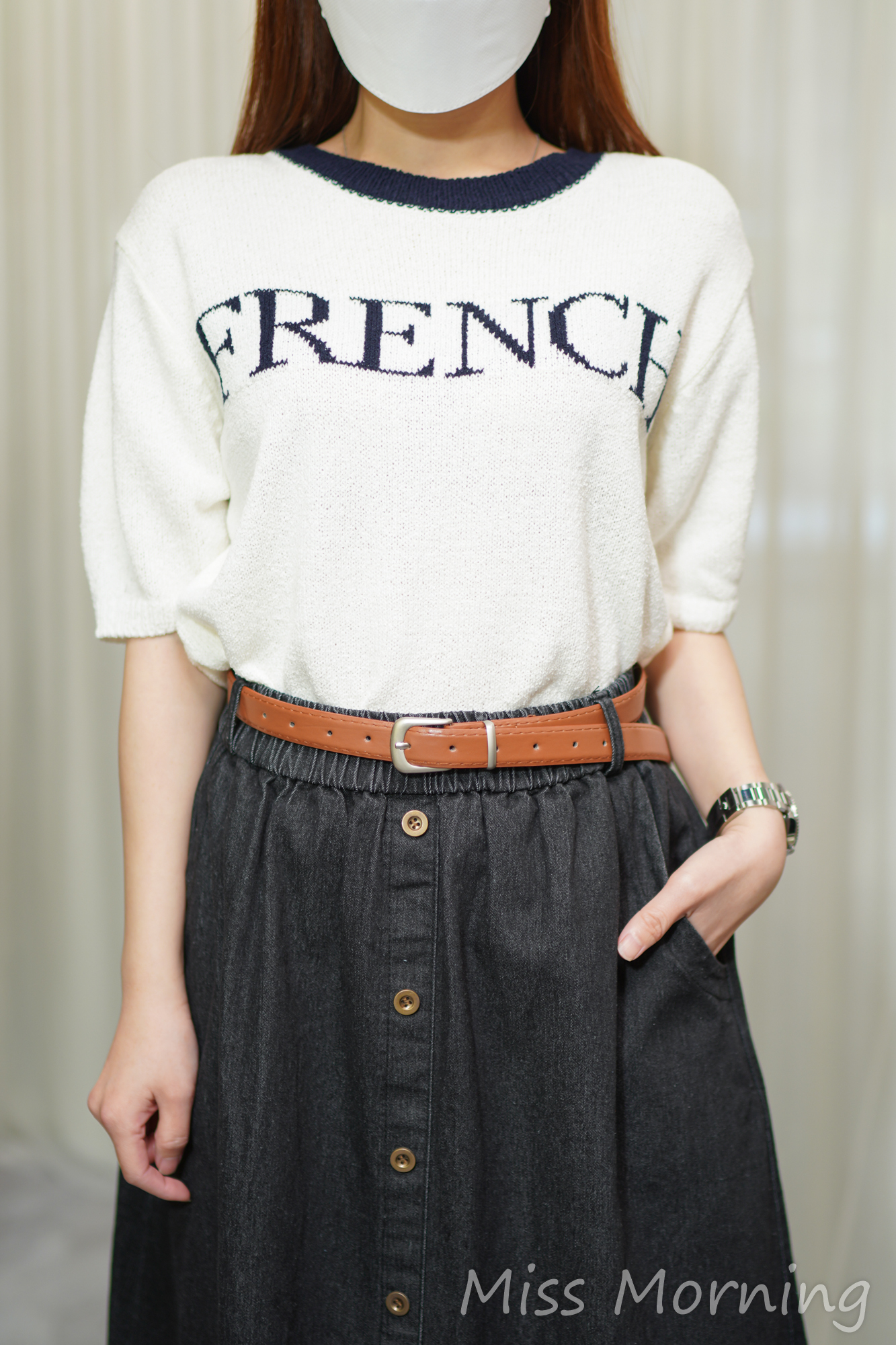 靚拼色字母款上衣(14460)