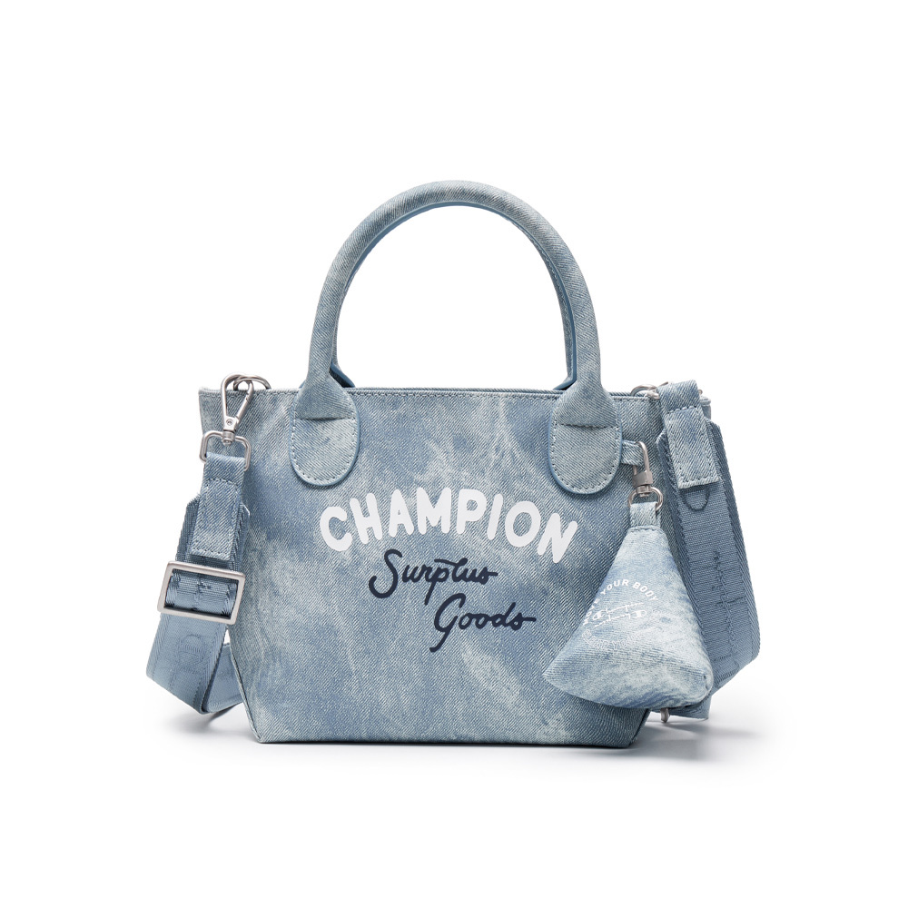 中性-C-LIFE 印花側背布丁包-藍色（U5AACPU43M2）