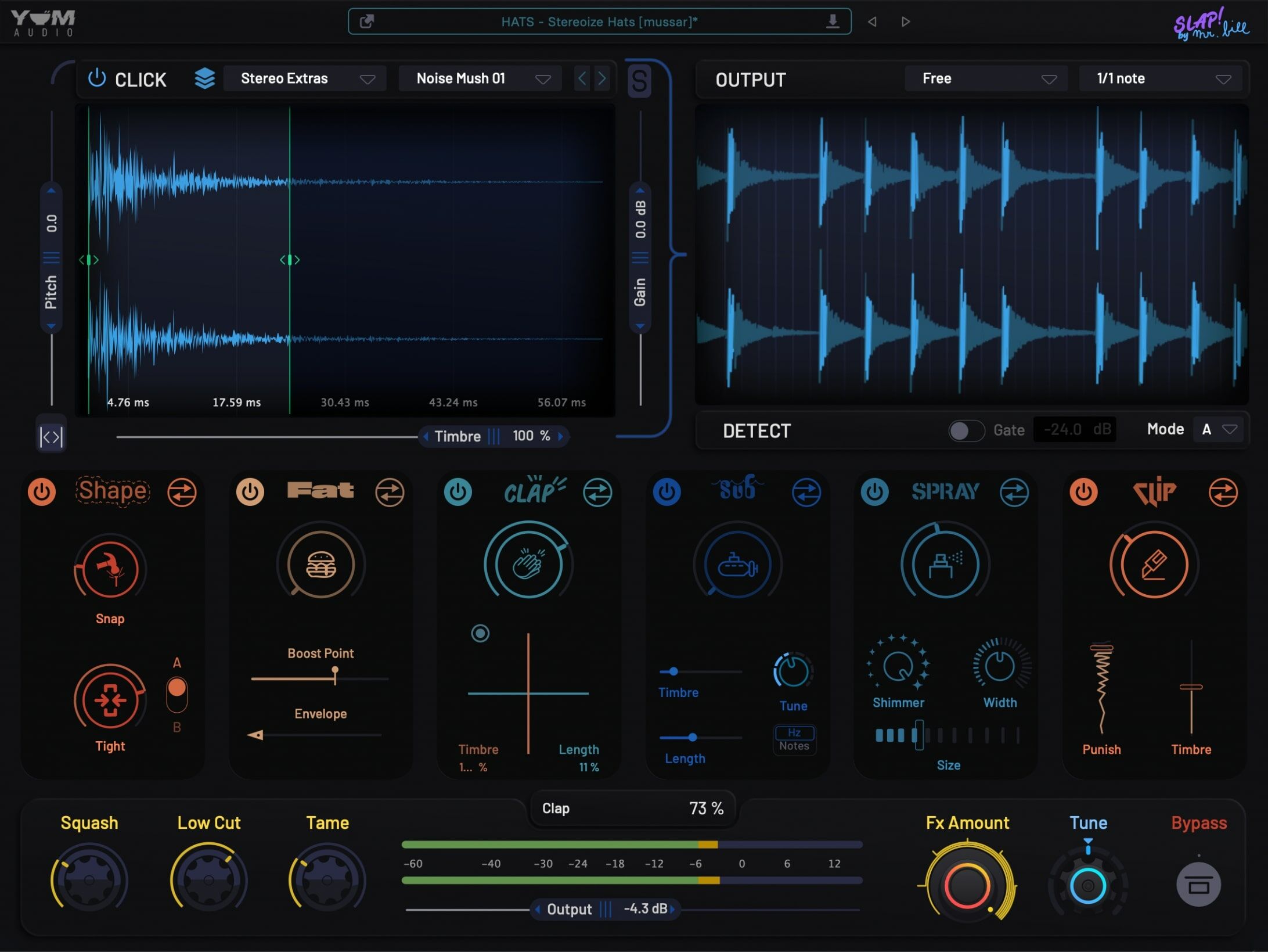 Yum Audio Slap 打擊樂多重效果 Plugins (序號下載版)