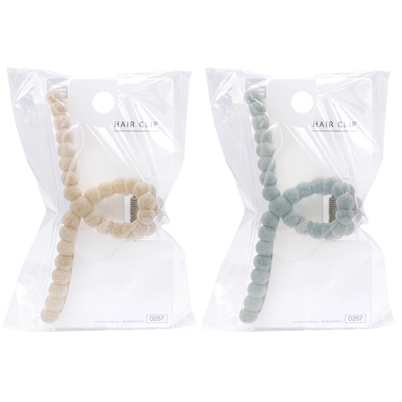 髮夾/米、藍灰