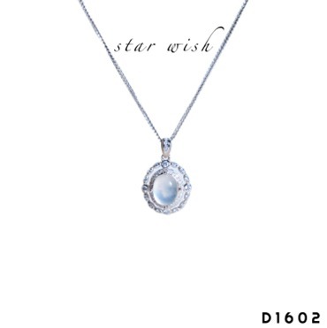 (D1602) S925銀 水沫玉吊墜