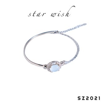 (SZ2021) S925銀 水沫玉半手鐲