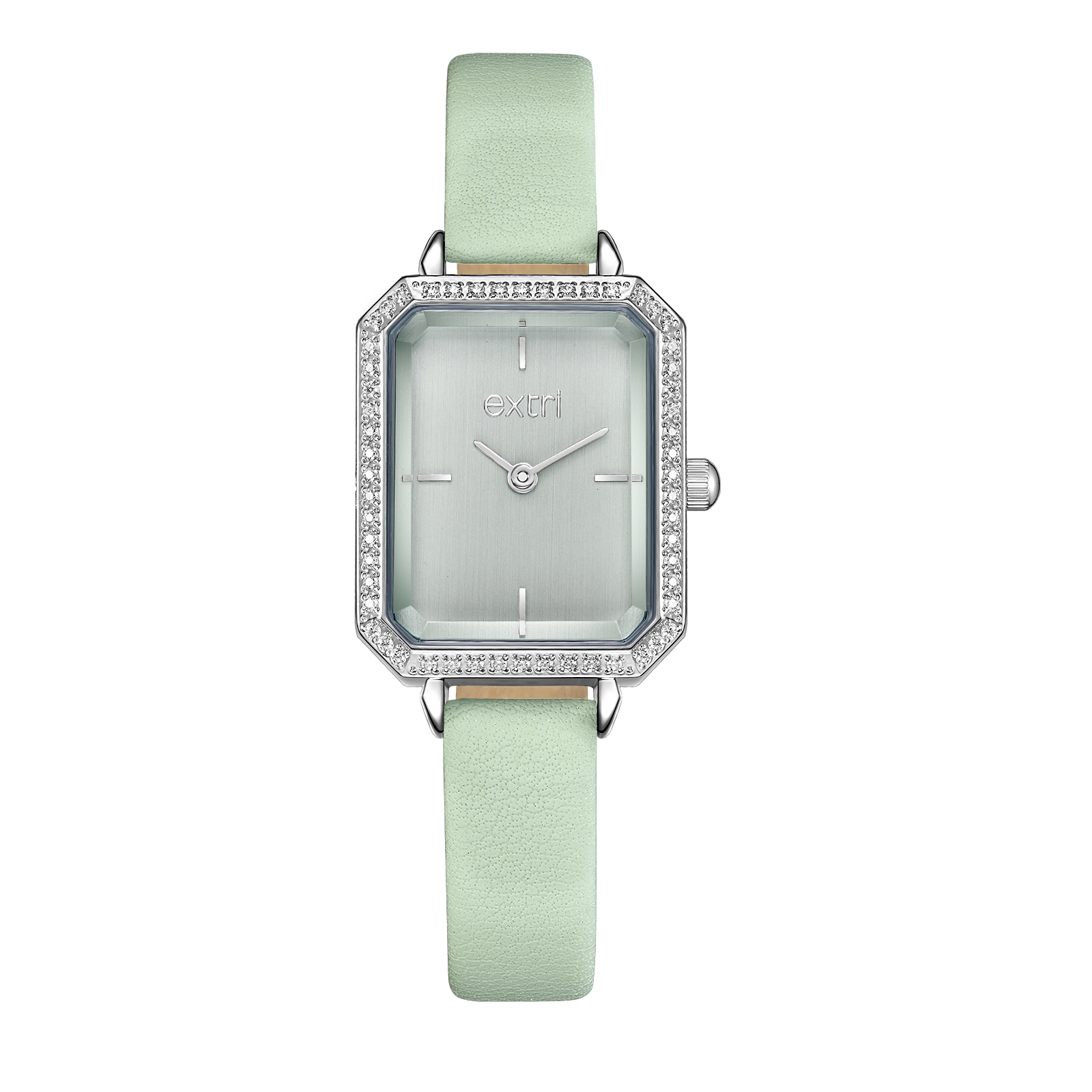 【EXTRI】 E1033 經典 簡約 優雅 晶鑽 皮革 女錶 手錶