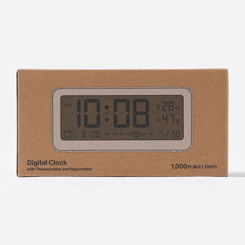 SP 溫濕度計時鐘/白 14.8x4x7cm