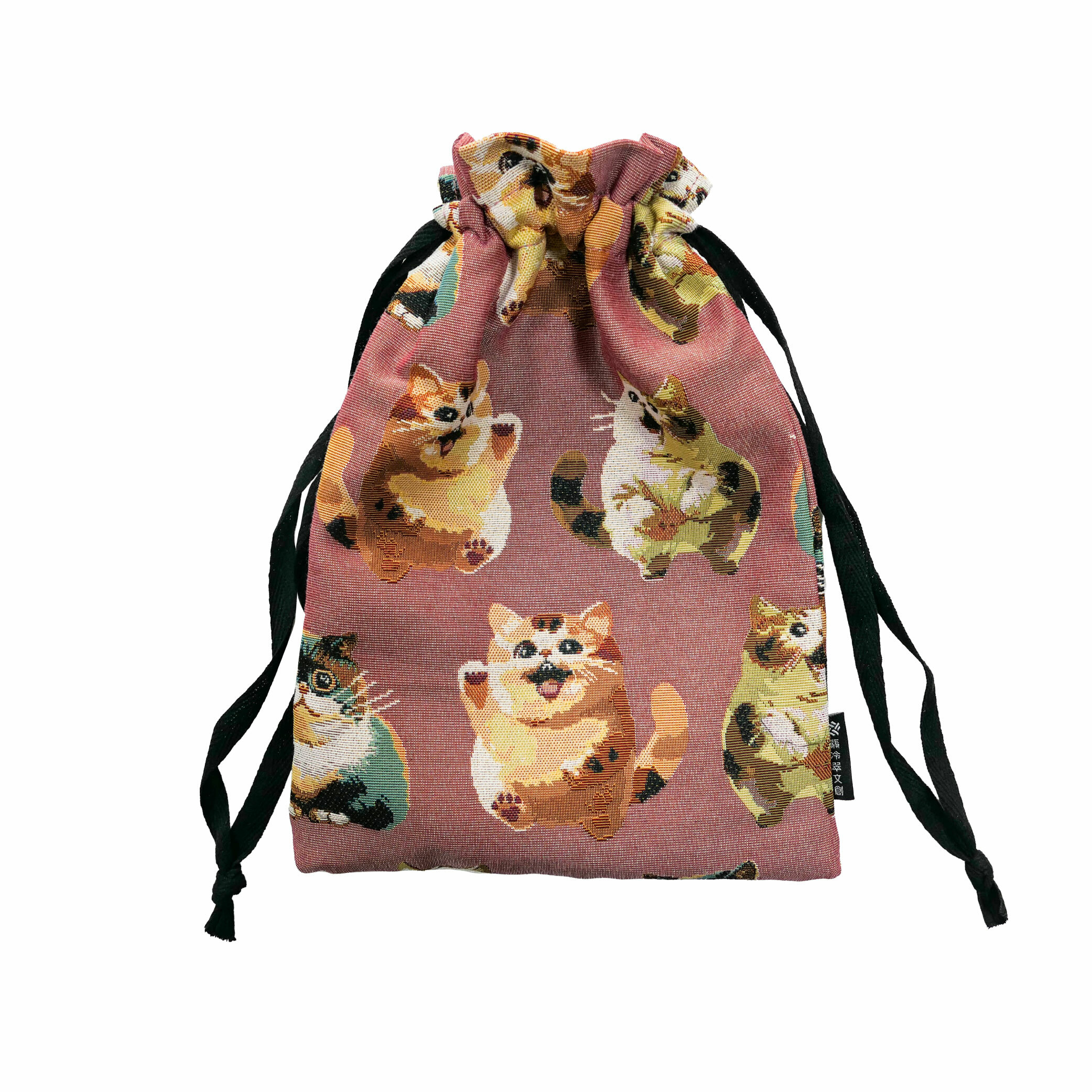 藝術編織提束口袋｜《貓》