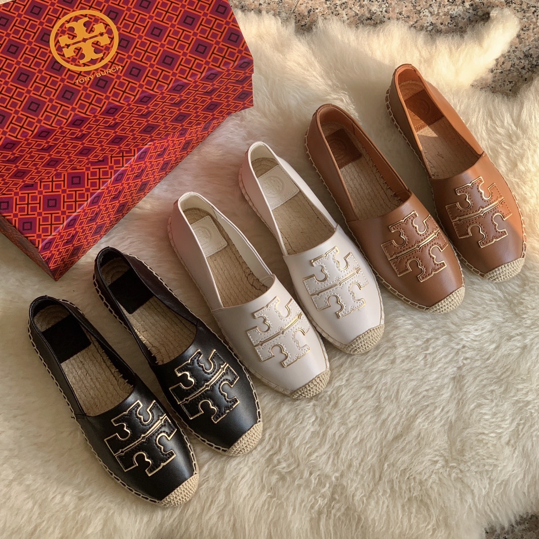 Tory Burch Espadrilles美國今年最新款Ines logo真皮漁夫鞋