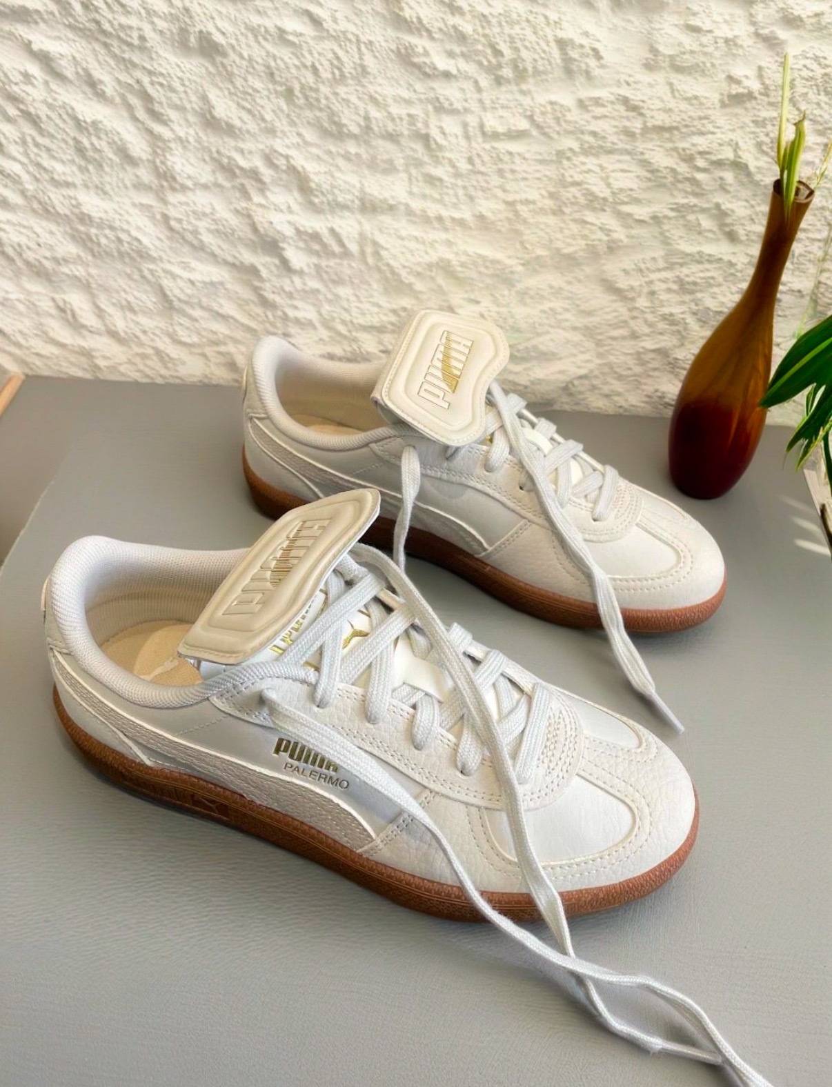 PUMA PALERMO 米白焦糖 金標 蓬蓬鞋舌 401744-01