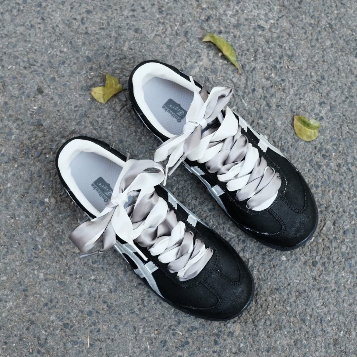 <訂製款✨>Onitsuka Tiger鬼塚虎 Tokuten  芭蕾緞帶 古典黑银灰🖤🩶 男女款
