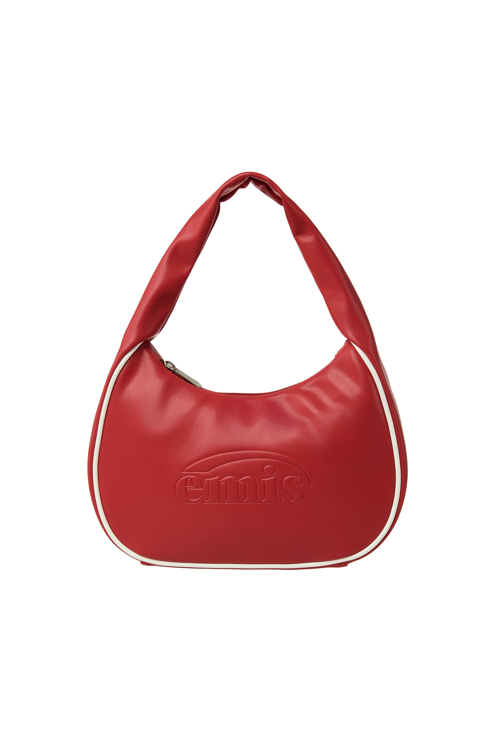 【EMIS】 EMBOSSED LOGO HOBO BAG /追跡付 EMIS EMBOSSED LOGO HOBO BAG