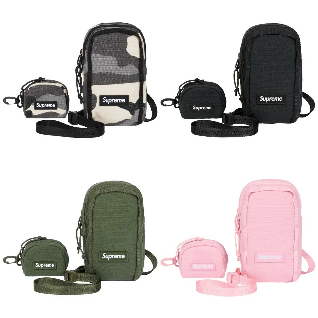 Supreme 25SS 手機包 相機小包 附零錢包 黑/粉/綠/迷彩