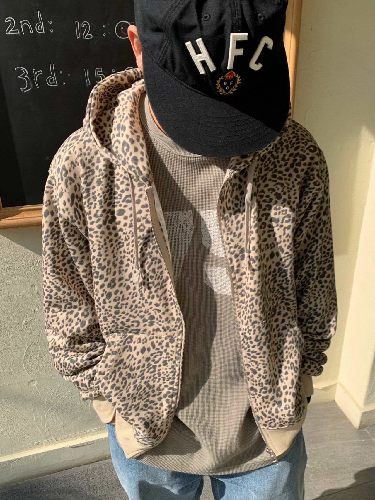 豹紋連帽拉鍊外套 OREO-103JK