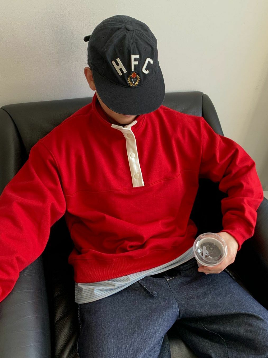 拼色高領半開胸衛衣 OREO-104T