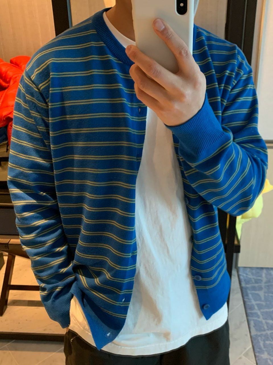 圓領橫間拉鍊針織外套 OREO-105JK