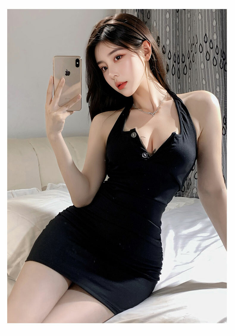 性感深V純慾睡裙|情趣內衣