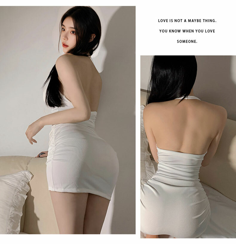 性感深V純慾睡裙|情趣內衣