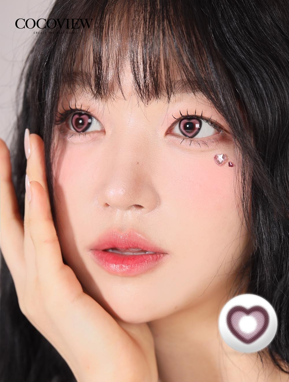 [月拋] COCOView 1 Month Ruri Lens Setting Pink｜隱形眼鏡｜每盒2片