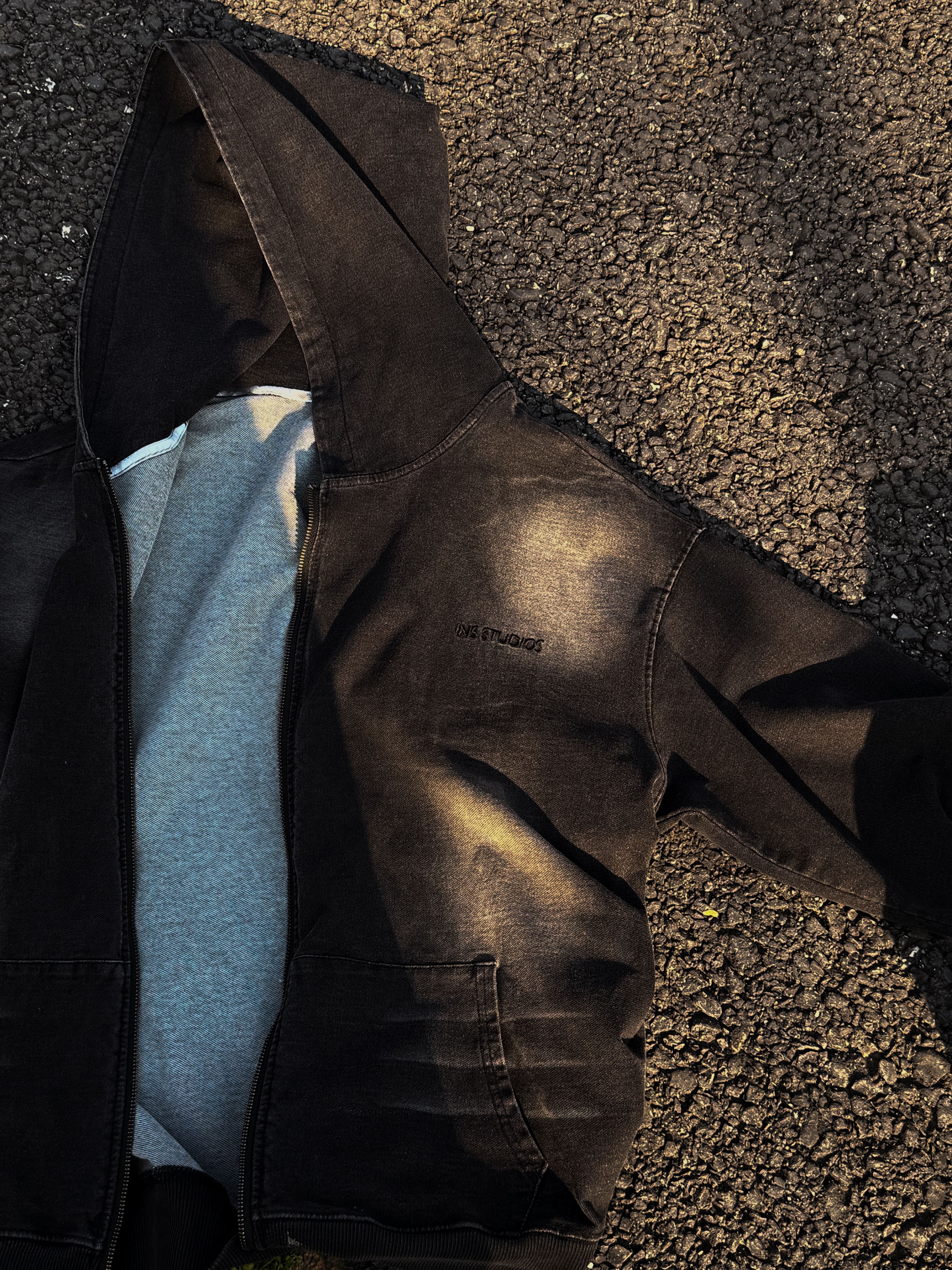 (部分現貨) 韓系高質感刷色水洗外套