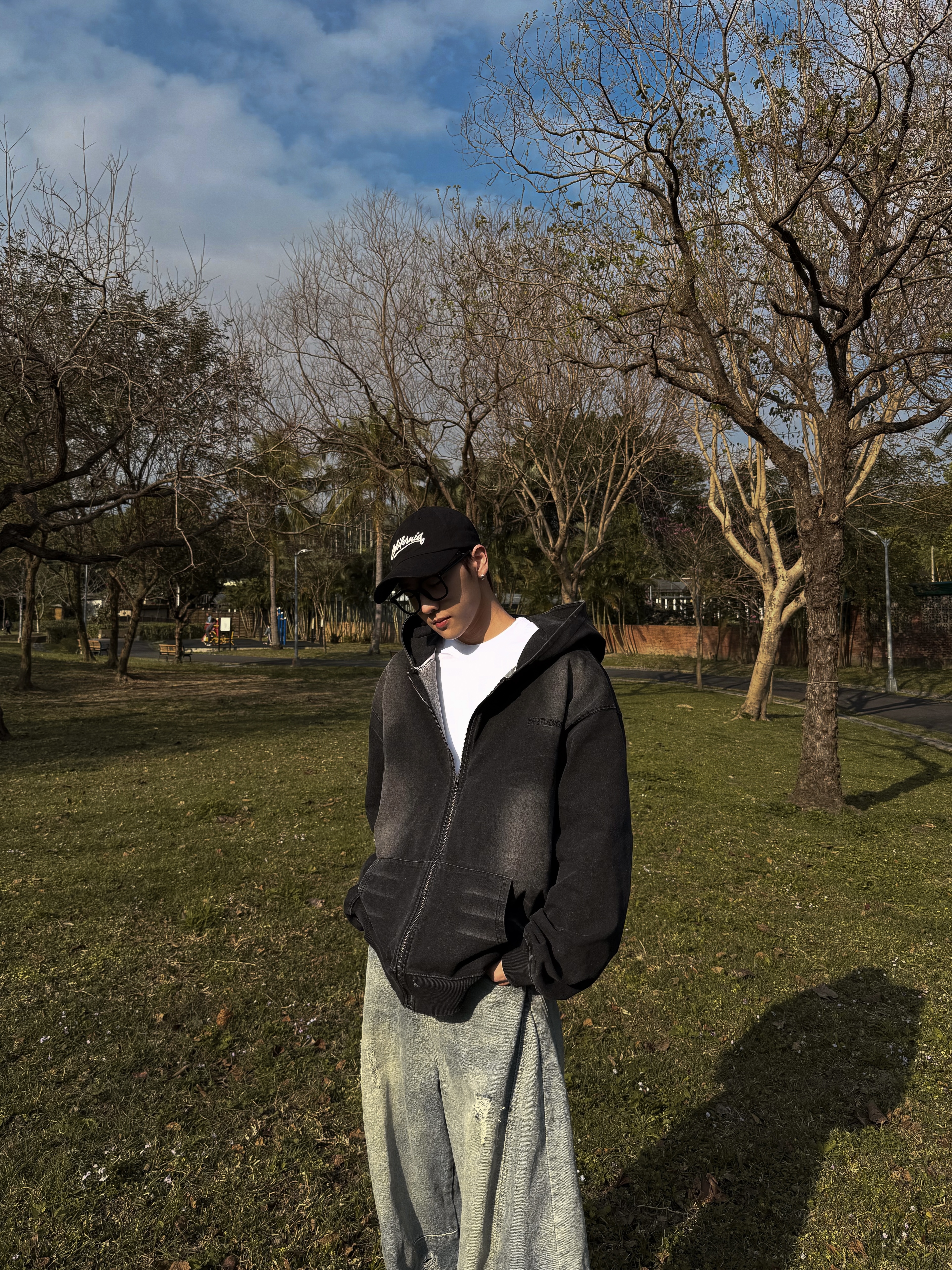 (部分現貨) 韓系高質感刷色水洗外套