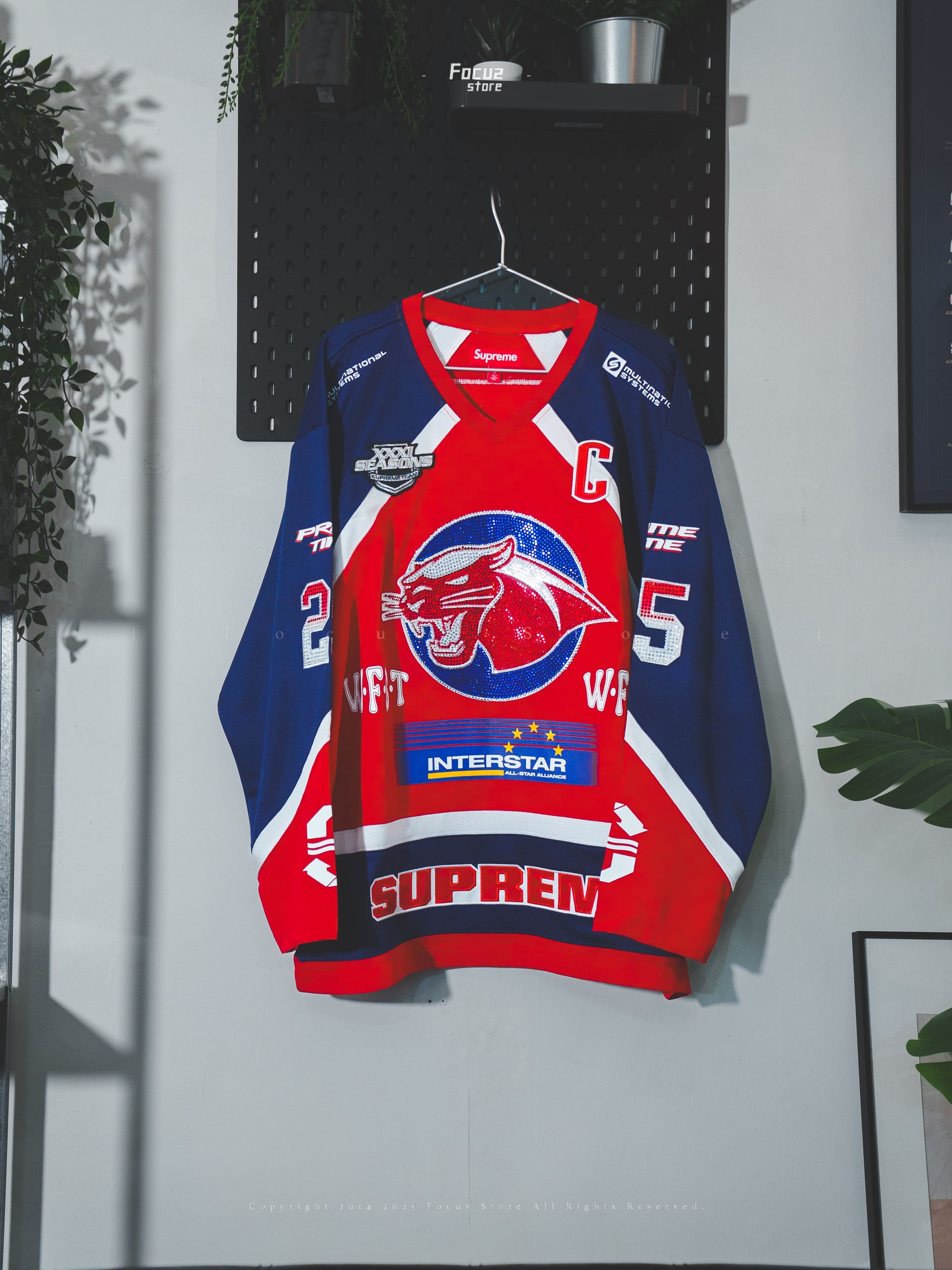 【Focus Store】預購 Supreme SS25 Week1 Rhinestone Hockey Jersey 冰球球衣 三色