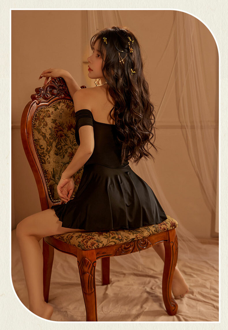 一字肩鏤空連衣裙｜性感情趣內衣