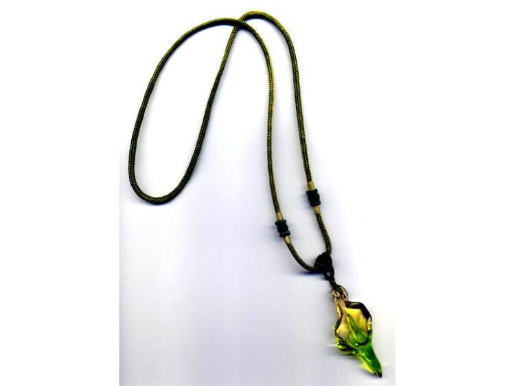 鹿港窯水晶琉璃｜海芋項鍊 純淨高雅幸福圓滿開運納福