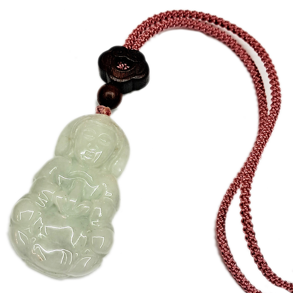 寶瓶觀音 緬甸玉 中國結項鍊【十方】149662
