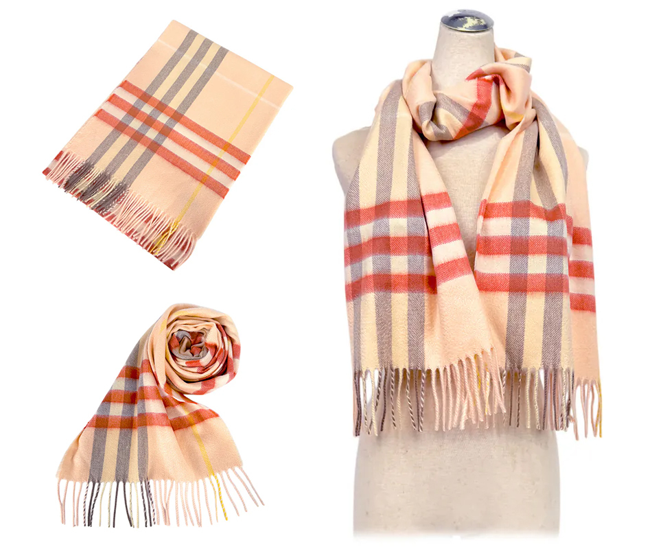 【BURBERRY】基本款經典格紋喀什米爾圍巾(青瓷色)