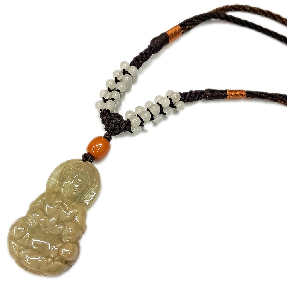 玉觀音{蜜糖}中國結項鍊【十方】136826