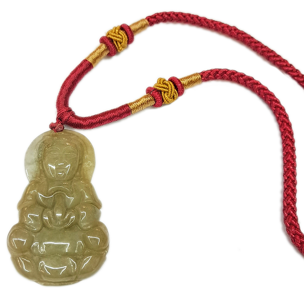 寶瓶觀音玉珮中國結項鍊【十方】137014