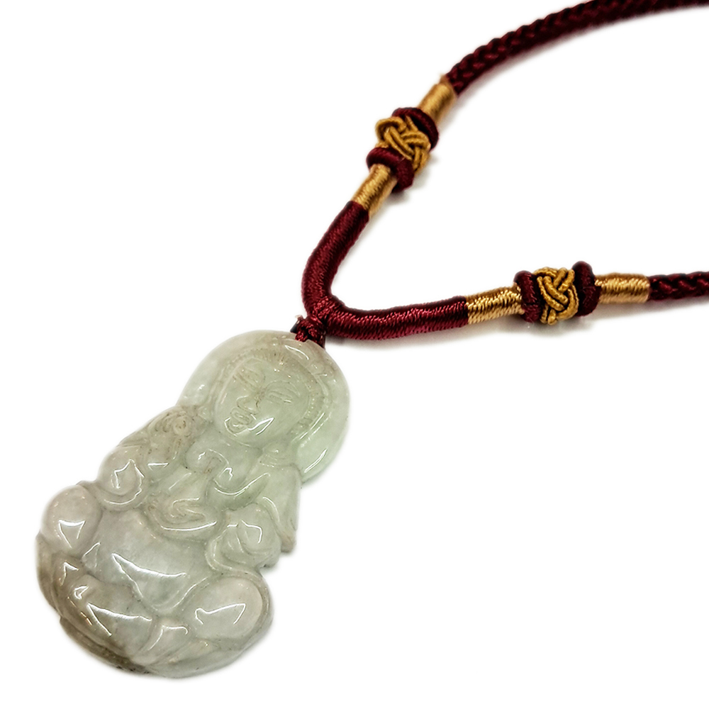 寶瓶觀音玉珮中國結項鍊【十方】137009