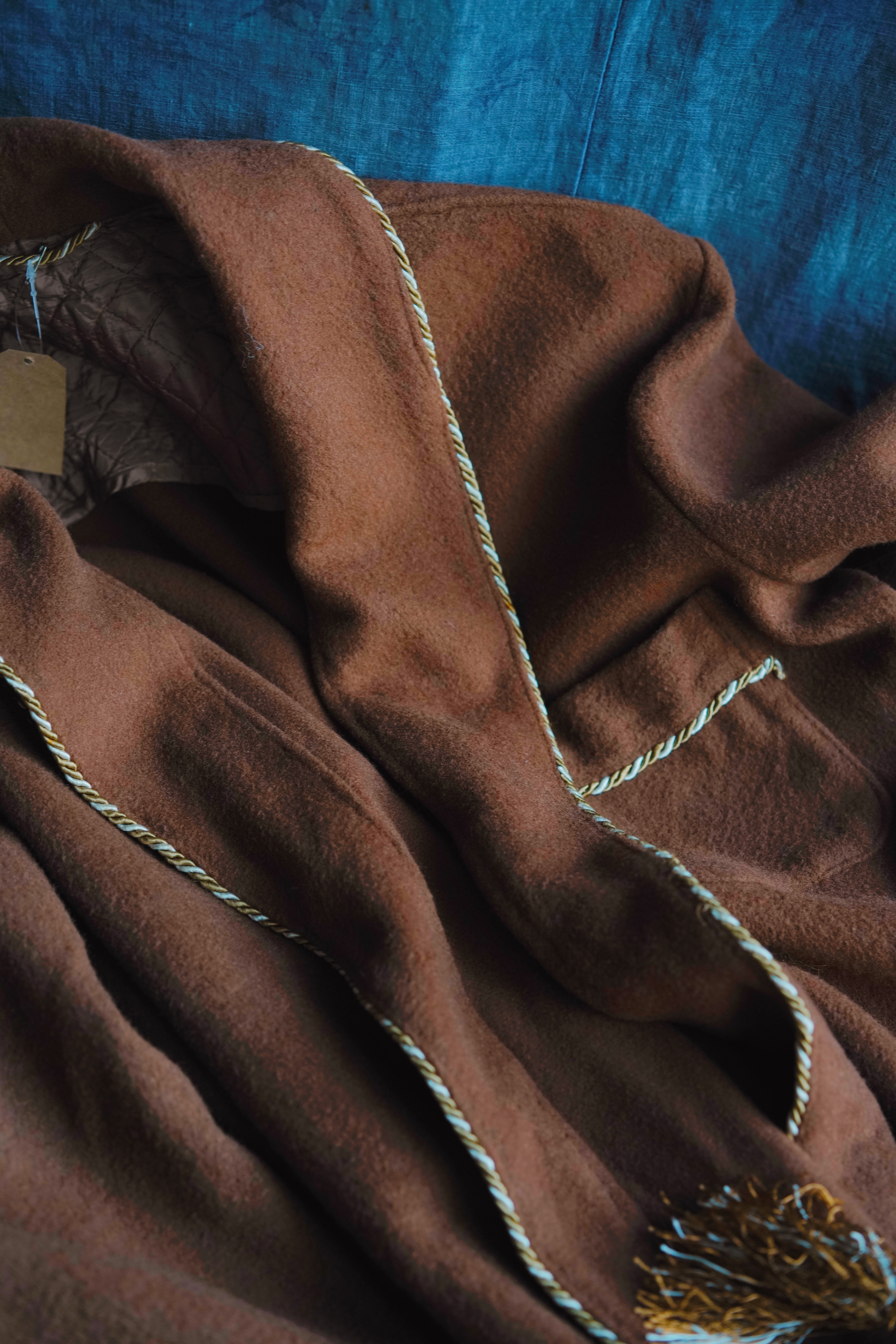 60s US wool Smoking Jacket / 美國60年代 羊毛 西裝領睡袍 吸菸裝外套