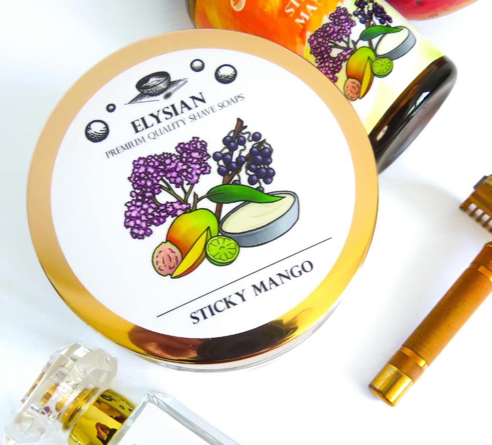 Elysian Shaving Soap Sticky Mango 手工剃鬚皂 4oz